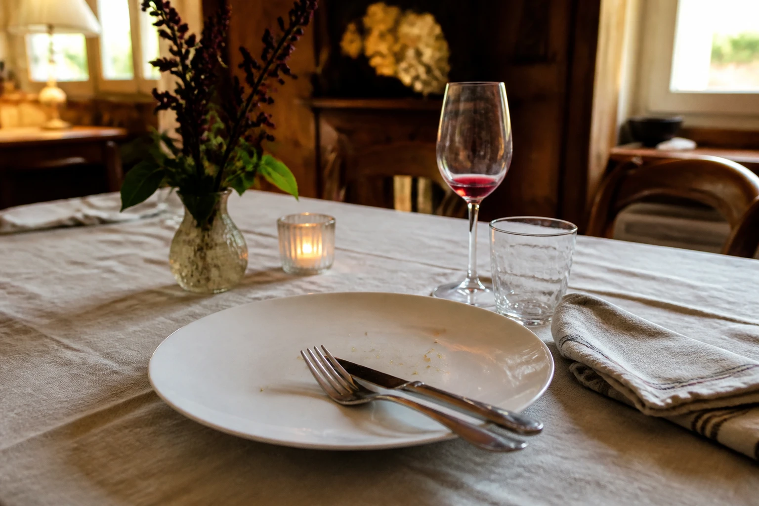 Position des couverts à la fin du repas : le code à connaître