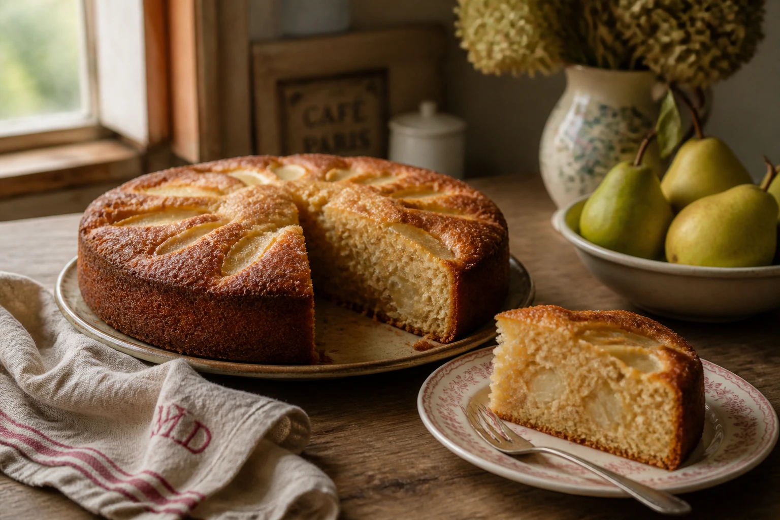 Le gâteau à la poire de ma grand-mère, moelleux et fondant